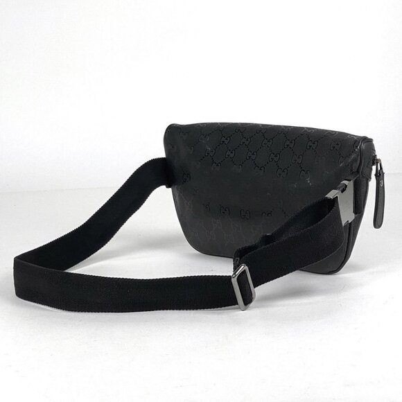 Authentic Gucci GG Supreme Imprime Monogram Waist Bag Belt Bag Pouch Mens Black - Picture 3 of 8